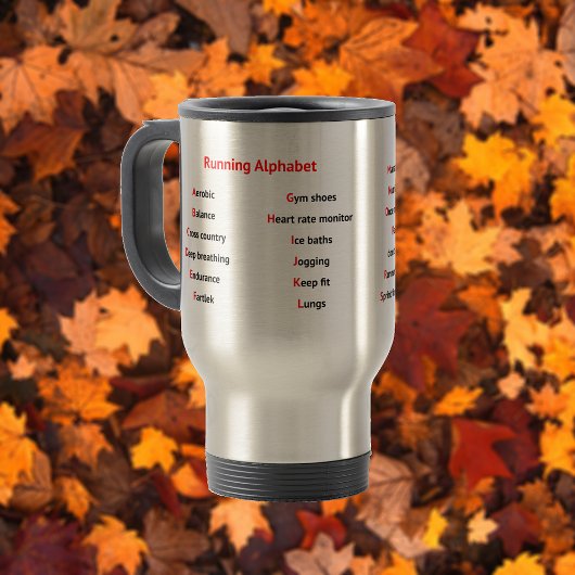 ランニングアルファベットおもしろいAからZ トラベルマグ