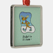 ランニングエクササイズトナカイクリスマス メタルオーナメント (右)