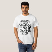 ランニングカフェインとクリスマス応援 Tシャツ (正面フル)