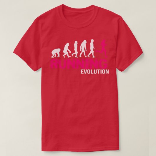 ランニングガールの進化 ランニング女子 ギフト1 Tシャツ (デザイン正面)