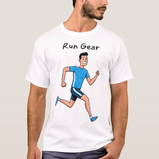 ランニングギア - 走る人を勇気づける Tシャツ (正面)