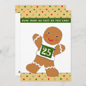 ランニングクリスマスのグリーティングカード シーズンカード (正面/裏面)