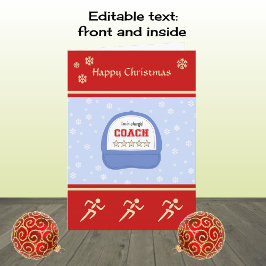 ランニングコーチのクリスマス休暇の挨拶カスタム会 シーズンカード