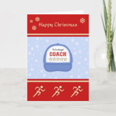 ランニングコーチのクリスマス休暇の挨拶カスタム会 シーズンカード (正面)