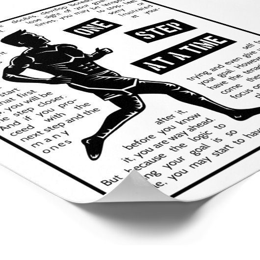 ランニングゴールアフターやる気を起こさせるウォールデコール ポスター (角)