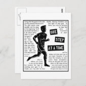 ランニングゴール後の決定やる気を起こさせる ポストカード (正面/裏面)