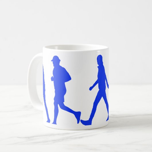 ランニングジョギングの仕組み コーヒーマグカップ (正面左)