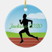 ランニングジョギングデザインオーナメント セラミックオーナメント (裏面)
