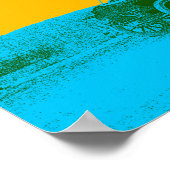 ランニングジョギングマラソン感動的ヴィンテージ写真 ポスター (角)