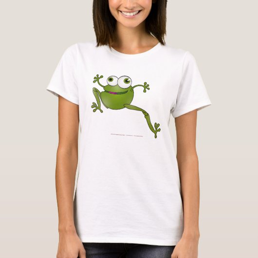 ランニングスネーク - カエル - 女性用Tシャツ Tシャツ (正面)