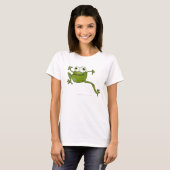 ランニングスネーク - カエル - 女性用Tシャツ Tシャツ (正面フル)