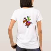ランニングスネーク - カエル - 女性用Tシャツ Tシャツ (裏面)