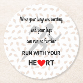 ランニングスポーツやる気を起こさせる引用文 ラウンドペーパーコースター