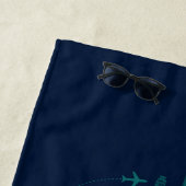 ランニングズアウトページファミリーバケーション名前をカスタムする ビーチタオル (インサイチュ)