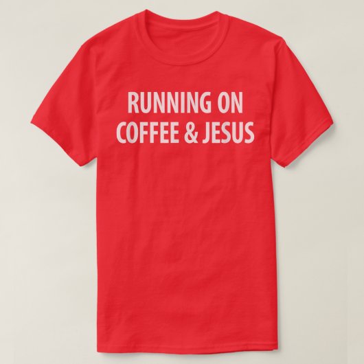 ランニングズオンコーヒー&イエス Tシャツ (デザイン正面)