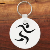 ランニングズガールキーチェーン – ホワイト キーホルダー (正面)