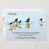 ランニングズサンドピパーズオンヒルトンヘッドビーチ悔やみや弔慰 案内状 (正面/裏面)