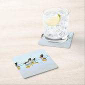 ランニングズサンドピパーズオンヒルトンヘッドビーチ スクエアペーパーコースター (インサイチュ)