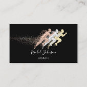 ランニングズスポーツコーチアスリートロゴインストラクターQR 名刺 (正面)