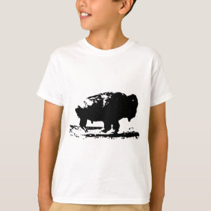 ランニングズバッファローバイソンポップ・アートのアート Tシャツ