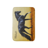 ランニングズホースブラックスタリオン バスマット (正面縦)