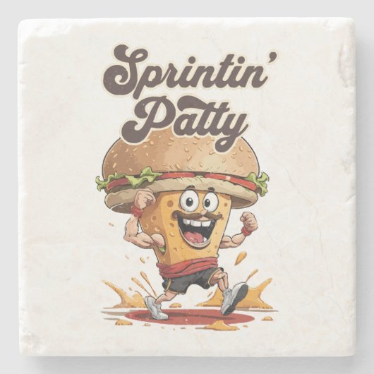 ランニングチーズバーガー ストーンコースター (正面)