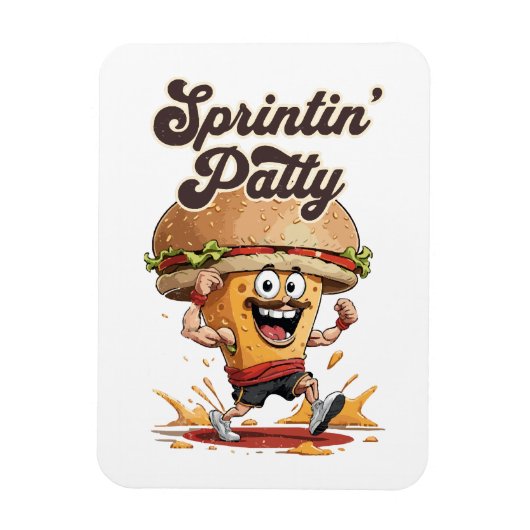 ランニングチーズバーガー マグネット (縦)