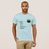 ランニングチームのボランティアを繰り返す Tシャツ (正面フル)
