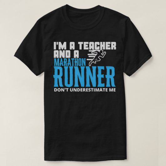 ランニングティーチースマラソンティーチースマラソンランナー Tシャツ (デザイン正面)