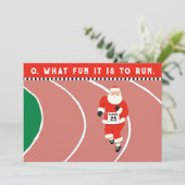 ランニングテーマのクリスマス シーズンカード (スタンド正面)