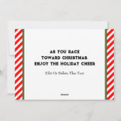ランニングテーマのクリスマス シーズンカード (裏面)