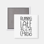 ランニングトレーニングの遅い私の心臓病おもしろい引用文 マグネット (正面/裏面)