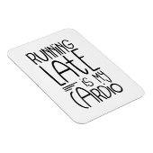 ランニングトレーニングの遅い私の心臓病おもしろい引用文 マグネット (右側)