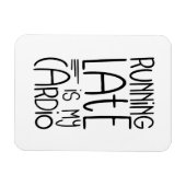 ランニングトレーニングの遅い私の心臓病おもしろい引用文 マグネット (横)