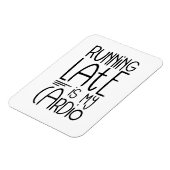 ランニングトレーニングの遅い私の心臓病おもしろい引用文 マグネット (左側)