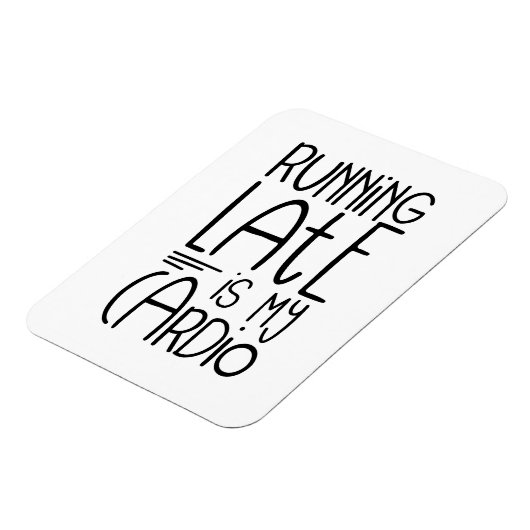 ランニングトレーニングの遅い私の心臓病おもしろい引用文 マグネット (左側)