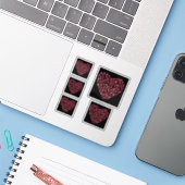 ランニングハート – 女子ランナーシルエット シール (ノートパソコンとiPhone)