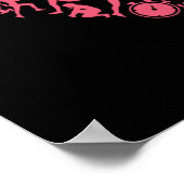 ランニングハート – 女子ランナーシルエット ポスター (角)