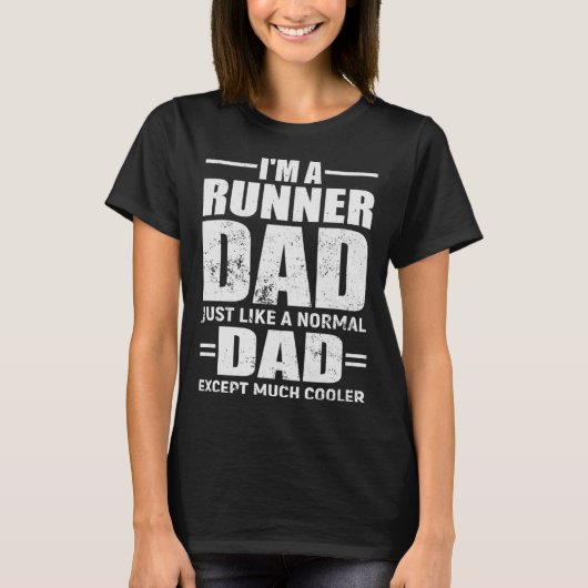 ランニングパパ引用文やる気を起こさせるマラソンランナー Tシャツ (正面)