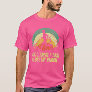 ランニングパパ男性へマラソンヴィンテージレトロ Tシャツ