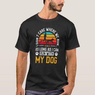 ランニングパーソナルトレーナードッグDOGGYスポーツランナーP Tシャツ