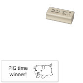 ランニングピグレット豚(大)タイム勝者 ラバースタンプ (押印)