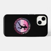 ランニングマインドセット - 女性ランナー向けの持久力の引用 iPhoneケース (裏面横)