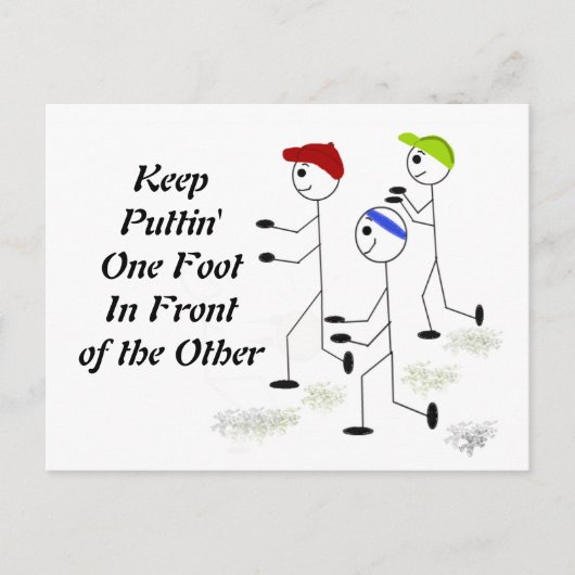 ランニングメッセーやる気を起こさせるジ ポストカード (正面)