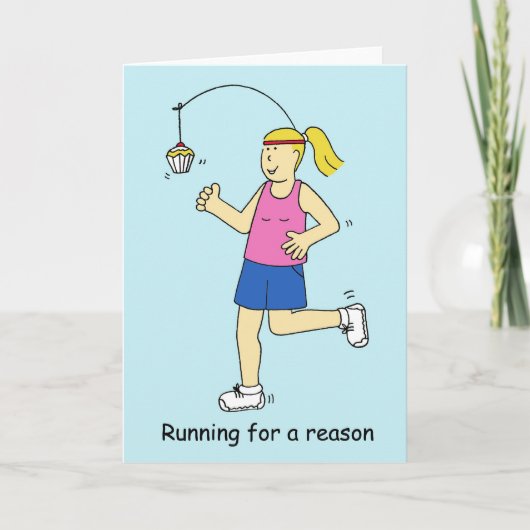 ランニングモチベーションはケーキだ。 カード (正面)