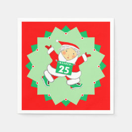 ランニングランナークリスマスホリデー スタンダードカクテルナプキン