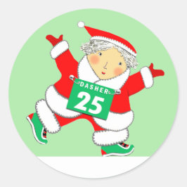 ランニングランナークリスマスホリデー ラウンドシール