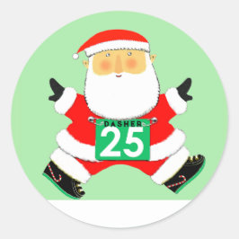 ランニングランナークリスマスホリデー ラウンドシール
