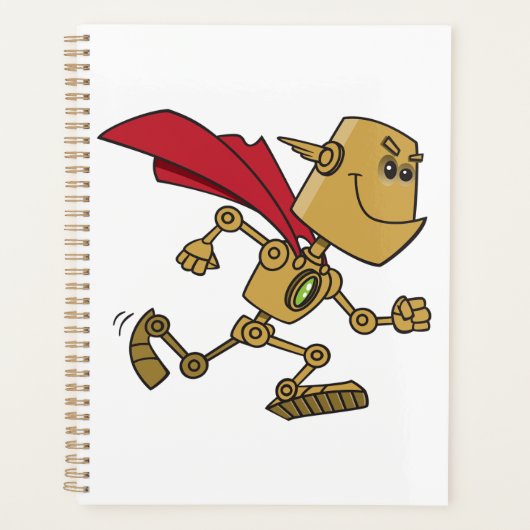 ランニングロボットスーパーヒーロー漫画キャラクター プランナー手帳 (正面)