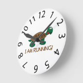 ランニング亀時計 ラウンド壁時計 (傾斜)
